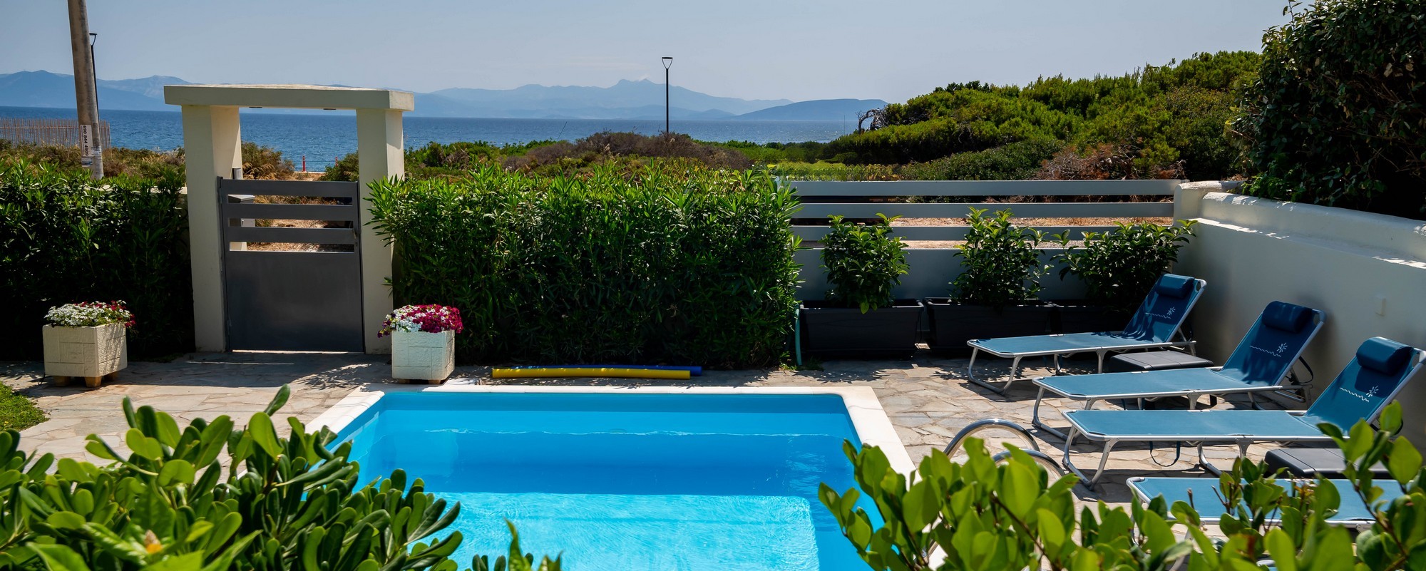 Private pool overlooking the sea